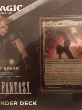 Magic: The Gathering Final Fantasy Cloud, Ex-Soldier Card - Black and Red